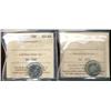 Image 1 : 1950 10¢ ICCS SP64 ,1951 10¢ ICCS SP64  Lot of 2 coins