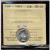 Image 1 : 1963 10¢ ICCS MS66.  Superb gem blast white example.