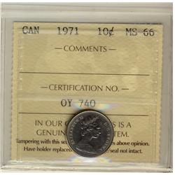 1971 10¢ ICCS MS66.