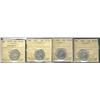 Image 1 : 1872H Obv 2, 1911 & 1936(2) 25¢ VF20.  Lot of 4 ICCS coins.