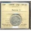 Image 1 : 1880H 25¢ Nar 0 ICCS VF20.