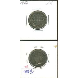 1886 25¢ 6/6.  A sharp VF to VF+ example. Popular variety.