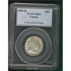 1902H 25¢ PCGS MS63.