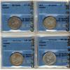 Image 1 : 1911 25¢ CCCS VF30, 1918 25¢ ICCS VF20 , 1921 25¢ CCCS VF30,  1936 DOT 25¢ CCCS VF30,  Lot of 4 coin