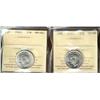Image 1 : 1942 & 1945 25¢ ICCS MS64.  Fully lustrous and white examples.