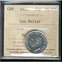 1951 25¢ LR ICCS PL63. A decent example. Sought after variety.