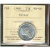 Image 1 : 1968 25¢ ICCS MS66 Silver.  Gem white issue.