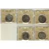 Image 1 : 1870 LCW VG10, 1872H VG10, 1906 F12, 1932 VG8 & 1934 VF20 50¢.  Lot of 5 coins all designated with p