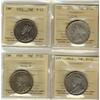 Image 1 : 1870 LCW, 1912, 1913 & 1920 Wd 0 50¢ ICCS F12.  Lot of 4 coins.