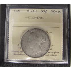 1871H 50¢ ICCS VG10.