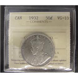 1932 50¢ ICCS VG10.  Key issue.