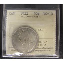 1932 50¢ ICCS VG10.  Key issue.
