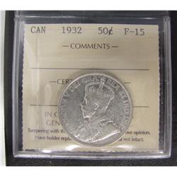 1932 50¢ ICCS F15.  Key issue.