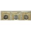 Image 1 : 1940, 1941 & 1943 Nr3 ICCS MS63.  Lot of 3 coins, 1940 designated with Cameo.