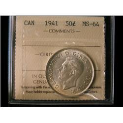 1941 50¢ ICCS MS64.