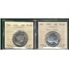 Image 1 : 1955 50¢ ICCS PL66 Cameo,  1959 50¢ ICCS PL65 Heavy Cameo,  Lot of 2 coins