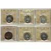 Image 1 : 1953 LDSF MS64, LD NSF MS63, Sml Date MS63, 1956 PL66, 1958 PL65 & 1943 Nr 3 MS63 50¢.  Lot of 6 ICC