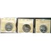 Image 1 : 1955 PL64, 1957 & 1961 50¢ PL66.  Lot of 3 ICCS graded coins with 1961 designated Cameo.