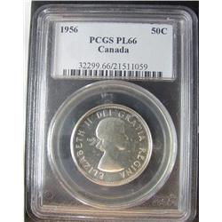 1956 50¢ PCGS PL66 HEAV CAM.