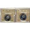 Image 1 : 1966 50¢ PL66 & MS66.  Lot of 2 coins both ICCS Cameo.