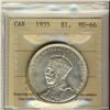 Image 1 : 1935 $1 ICCS MS66 white.