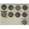Image 1 : 1936, 1937, 1938, 1939, 1946, 1949, 1950, 1951 & 1952 $1.  Lot of 9 coins all VF to AU.