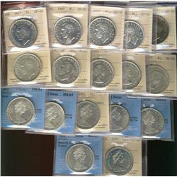 1947 $1 ML, Dbl HP, Silver Wash, 1949 AU50, 1951, 1952 WL & NWL AU55, 1952 WL & NWL MS63, 1953 SF MS