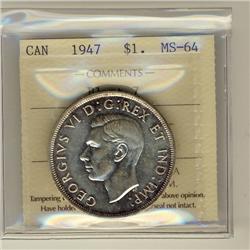 1947 $1 Blunt ICCS 64.