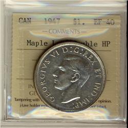 1947 $1 ML Dbl HP ICCS EF40.