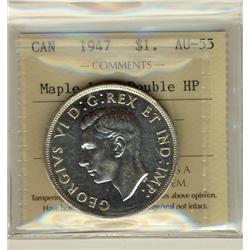 1947 $1 ML Dbl HP ICCS AU55.