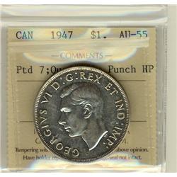 1947 $1 Ptd 7 Quad HP ICCS AU55.