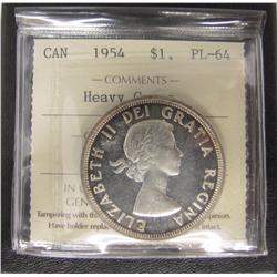1954 $1 ICCS PL64 Heavy Cameo.