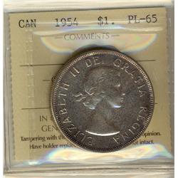 1954 $1 ICCS PL65.  Lustrous with light shades.