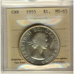1955 $1 ICCS MS65.