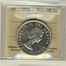 1956 $1 ICCS MS64 Cameo.