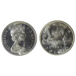 1965 $1 LgBds Blt 5 ICCS MS66 Cameo.  Sublime eye appeal with full lustre.  Only two reported in ICC