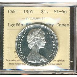 1965 $1 LgBds Ptd 5 ICCS PL66 Heavy Cameo.