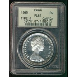 1965 $1 Type 4 PCGS PL67. With Cameo finish.