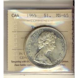 1965 $1 Type V ICCS MS65.  White with nice lustre.