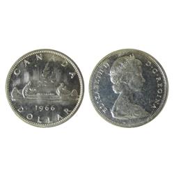 1966 $1 Small Beads ICCS MS63. Light Cameo finish. A very scarce and sought after variety.