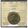 Image 1 : 1988 $1 Loon MS66.  Just 5 listed in POP report.