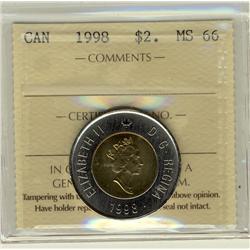 1998 $2 MS66.   Just 4 listed in POP report.