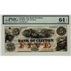 Image 1 : The Bank of Clifton, 1859 $5 #8653, CH-125-10-02-06 PMG CH UNC64 EPQ.
