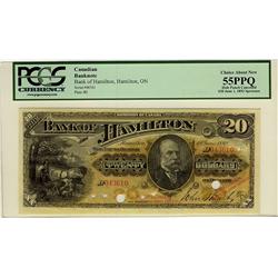 The Bank of Hamilton, 1892 $20, #04361, SP ,  CH-345-16-06S, PCGS AU55PPQ