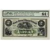 Image 1 : The Bank of Prince Edward Island, 1877 $2 #26871, CH-600-12-08, PMG CH UNC64EPQ.