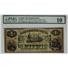 Image 1 : The  Quebec Bank, 1870 $4 #10668, town o/p, Three Rivers, CH-620-38-02a, PMG VG10