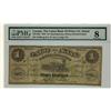 Image 1 : The Union Bank of Prince Edward Island, 1875 $1 #54485, CH-755-14-02, PMG VG8.  Only 8 known.  Very 