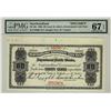 Image 1 : Newfoundland Gov't Cash Note, 1906 80¢, NF-4fs Specimen, PMG Superb Gem UNC67EPQ.