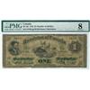 Image 1 : 1870 $1 DC-2d #54182 Payable at Halifax PMG VG8. Very scarce! 14 examples known.