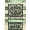 Image 1 : 1937 $ BC-21d #HN1243614-617 PCGS Gem UNC65PPQ.  Lot of 4 consecutive notes.